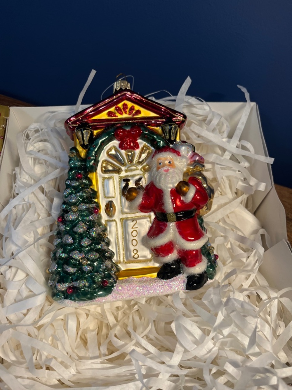 Dillards Trimmings Glass Christmas Ornament - Vintage